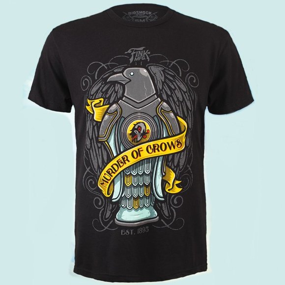 New! BioShock Infinite Murder of Crows Vigor T-Shirt - Picture 1 of 2